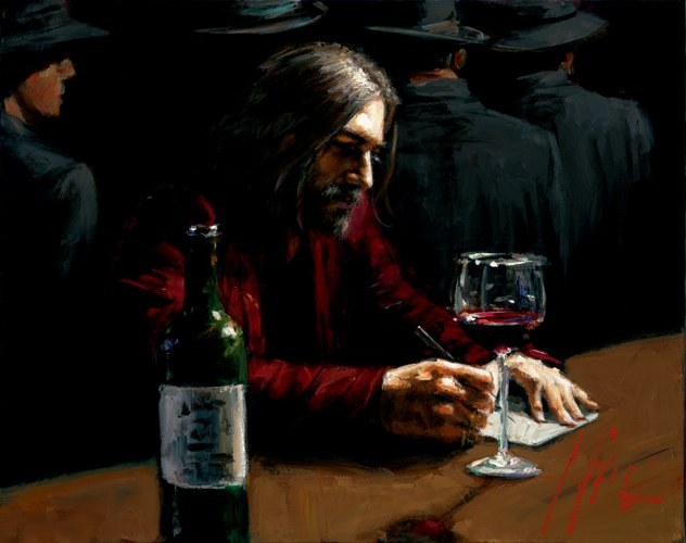 Man at the Bar painting - Fabian Perez Man at the Bar art painting